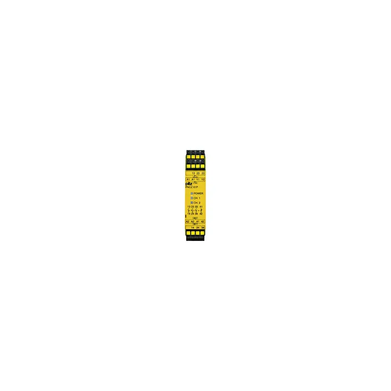 Produktfoto 1 von Pilz 787100 Sicherheitsrelais, 24V dc, 1-Kanal, 3 Sicherheitskontakte Sicherheitsrelais, 1 Hilfsschalter