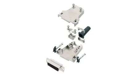 Produktfoto 1 von Encitech Connectors 6355 D-Sub-Steckverbinder Seiteneingang, 15-polig, Kabel Buchse, mit Rändelschraube, Federklammer