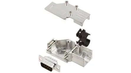 Produktfoto 1 von Encitech Connectors 6355 D-Sub-Hauben für Til kabel, 9 Kontakte, Stecker