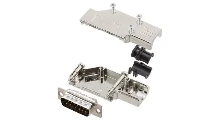 Produktfoto 1 von Encitech Connectors 6355 D-Sub-Hauben für Til kabel, 15 Kontakte, Stecker