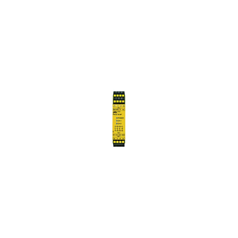 Produktfoto 1 von Pilz 787302 Sicherheitsrelais, 24V ac/dc, 1, 2-Kanal, 3 Sicherheitskontakte Sicherheitsrelais, 1 Hilfsschalter