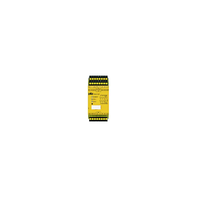 Produktfoto 1 von Pilz 787310 Sicherheitsrelais, 24V ac/dc, 1, 2-Kanal, 3 Sicherheitskontakte Sicherheitsrelais, 1 Hilfsschalter