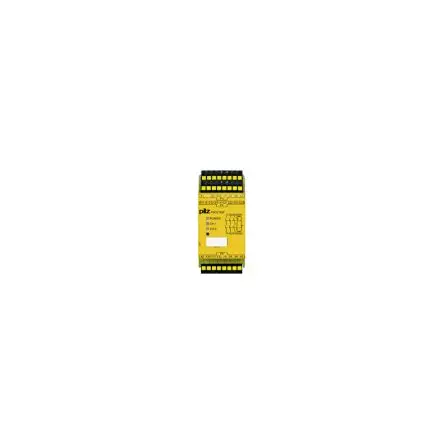 Produktfoto 1 von Pilz 787310 Sicherheitsrelais 24V ac/dc, 3 Sicherheitskontakte, 1 Hilfsschalter, Automatisch und überwacht UKCA, EN