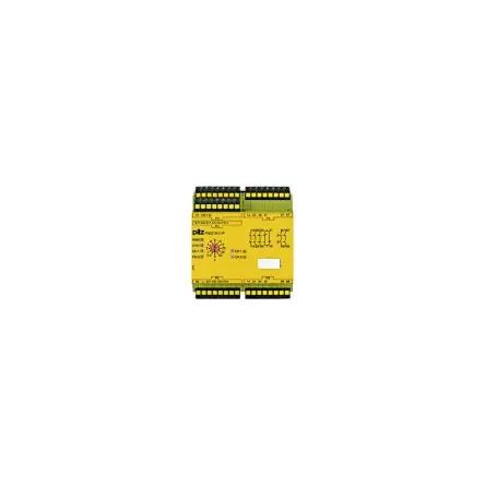 Produktfoto 1 von Pilz 787530 Sicherheitsrelais 24V ac/dc, 240 V ac/dc, 5 Sicherheitskontakte, 1 Hilfsschalter, Automatisch und überwacht