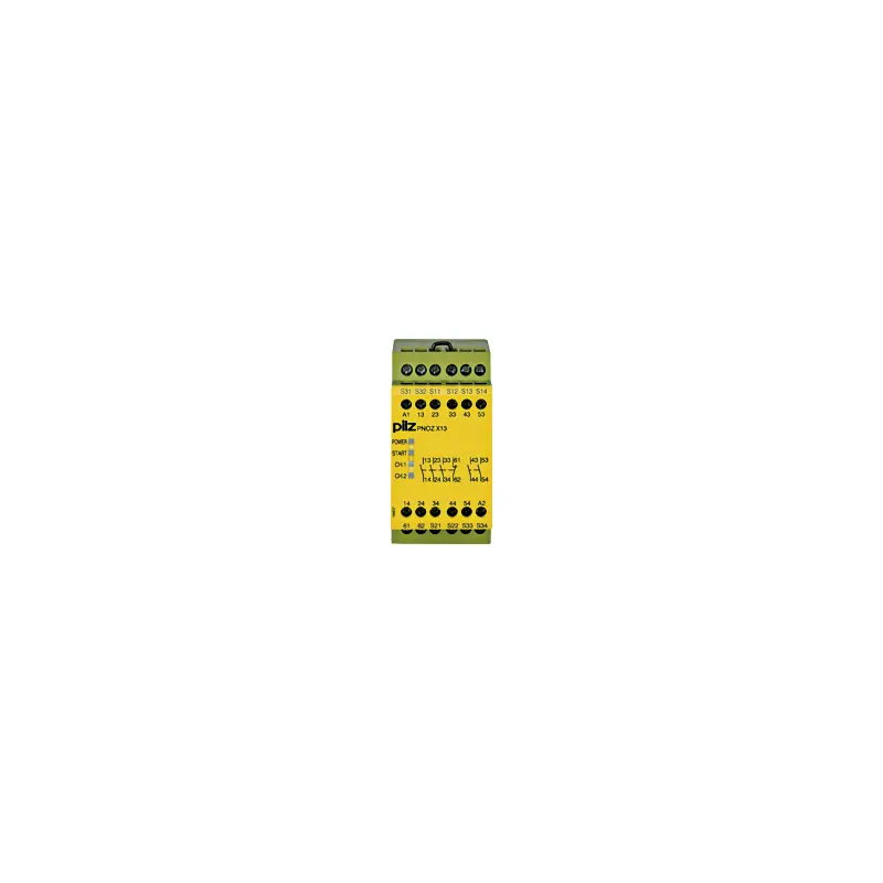 Produktfoto 1 von Pilz 774549 Sicherheitsrelais, 24V ac/dc, 1, 2-Kanal, 5 Sicherheitskontakte Sicherheitsrelais, 1 Hilfsschalter