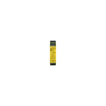 Produktfoto 1 von Pilz 777300 Sicherheitsrelais 24V dc, 3 Sicherheitskontakte, 1 Hilfsschalter, Automatisch und manuell und überwacht EN