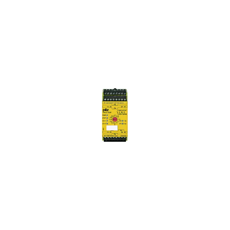 Produktfoto 1 von Pilz 777502 Sicherheitsrelais, 24V dc, 1, 2-Kanal, 4 Sicherheitskontakte Sicherheitsrelais