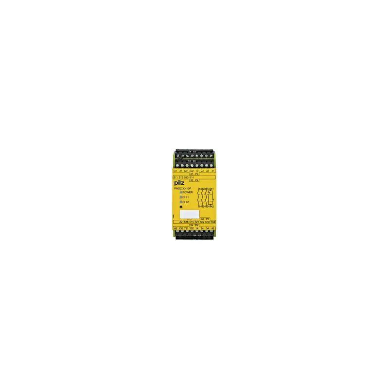 Produktfoto 1 von Pilz 777314 Sicherheitsrelais, 24V ac/dc, 1, 2-Kanal, 3 Sicherheitskontakte Sicherheitsrelais, 1 Hilfsschalter
