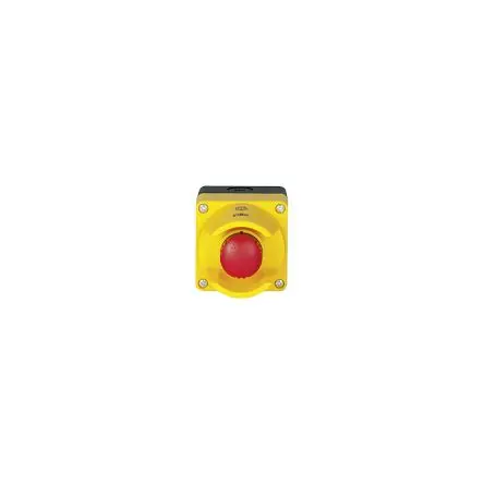 Produktfoto 1 von Pilz 400 Not-Aus-Drucktaster, SMD, Ø 67 mm, Gelb, 72mm, x 103 mm