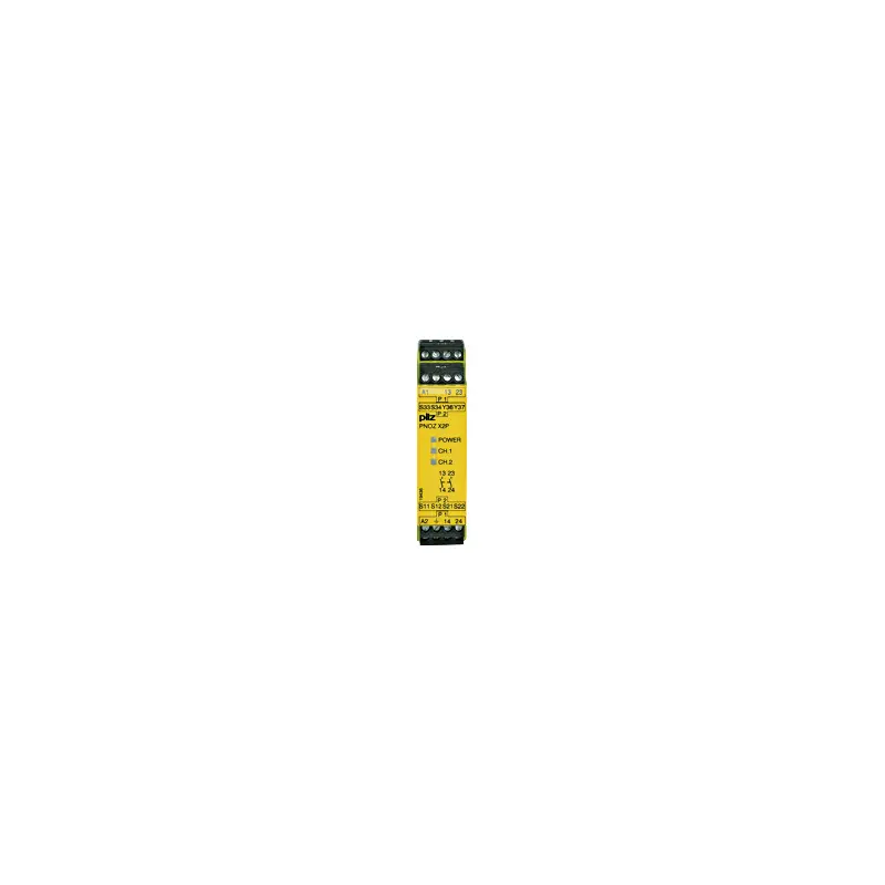 Produktfoto 1 von Pilz 777307 Sicherheitsrelais, 48V ac/dc, 1, 2-Kanal, 2 Sicherheitskontakte Sicherheitsrelais