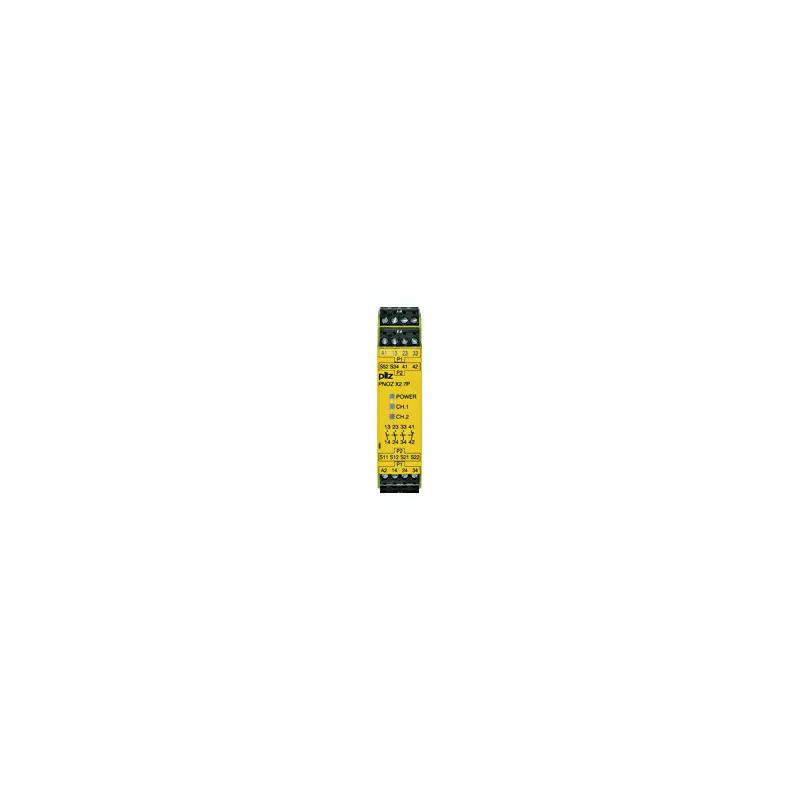 Produktfoto 1 von Pilz 777306 Sicherheitsrelais, 24V ac/dc, 1, 2-Kanal, 3 Sicherheitskontakte Sicherheitsrelais, 1 Hilfsschalter