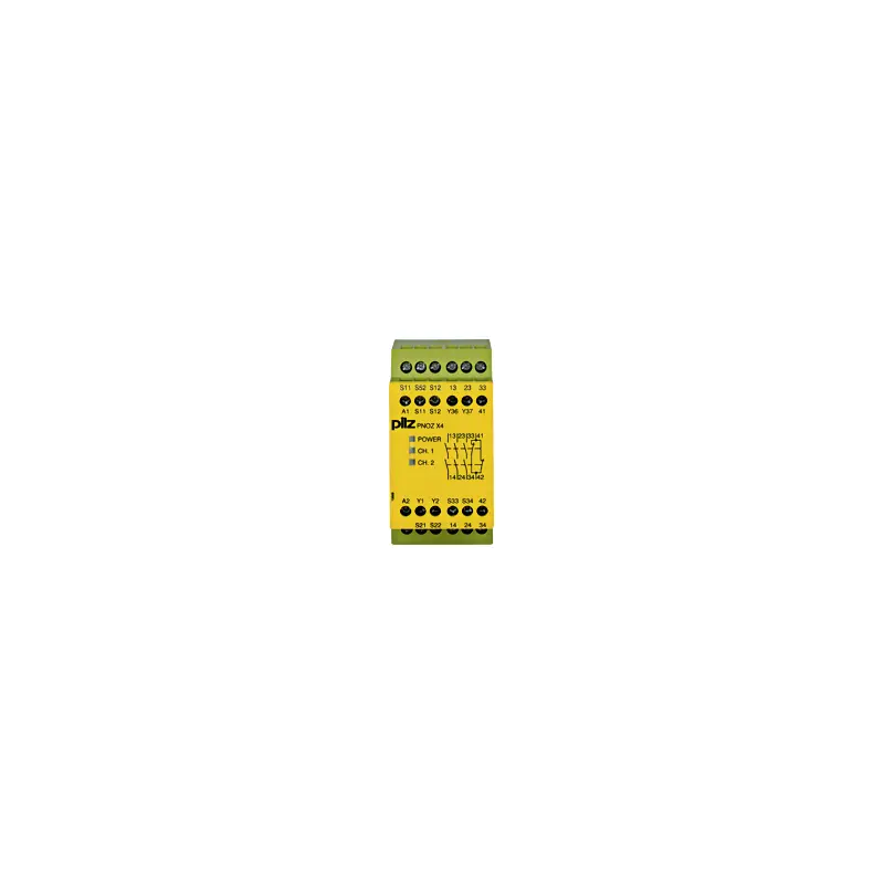 Produktfoto 1 von Pilz 774730 Sicherheitsrelais, 24V dc, 1, 2-Kanal, 3 Sicherheitskontakte Sicherheitsrelais, 1 Hilfsschalter