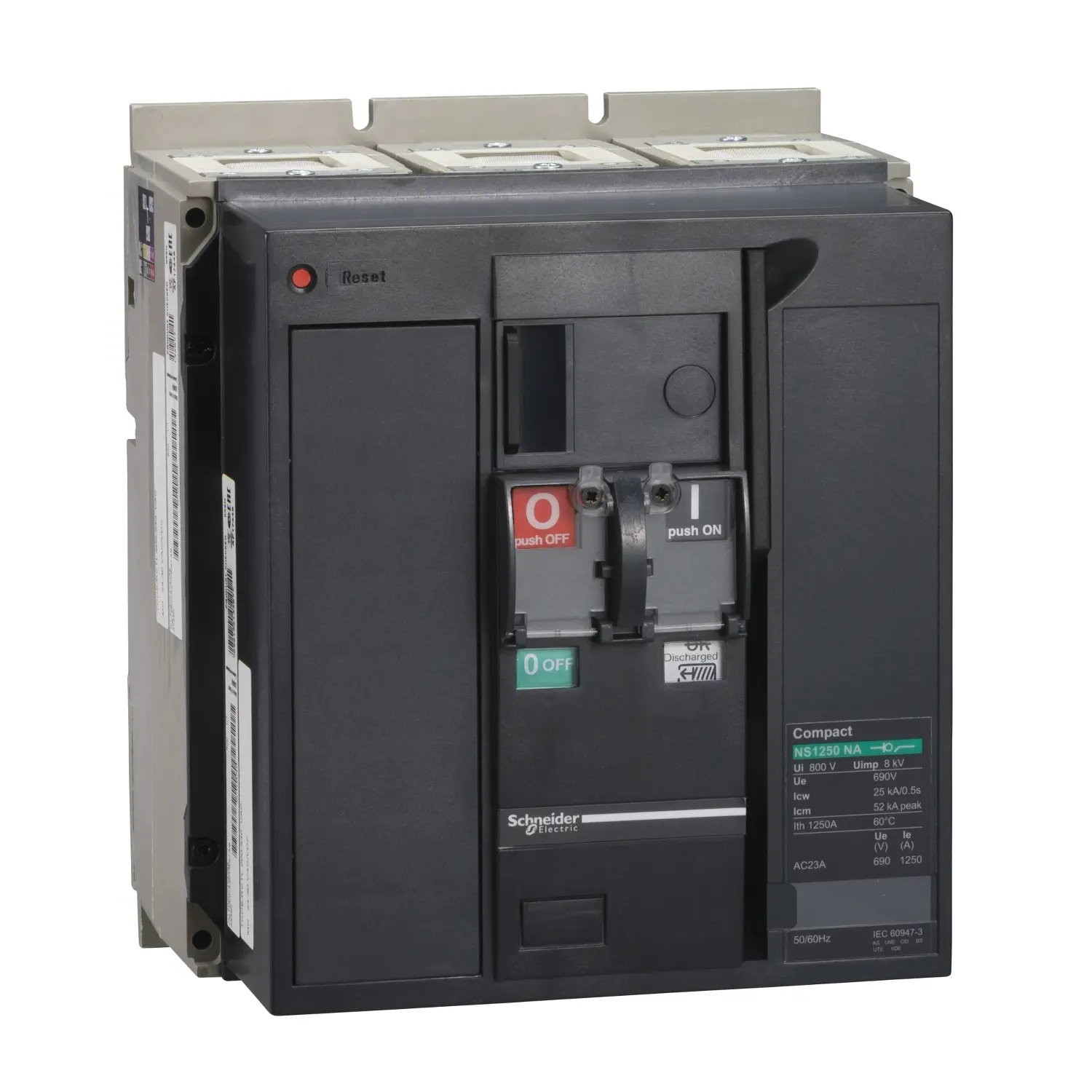 Produktfoto 1 von Schneider Electric ComPacT NS/NA Sicherungstrennschalter 3-polig, 1250A Geschlossen