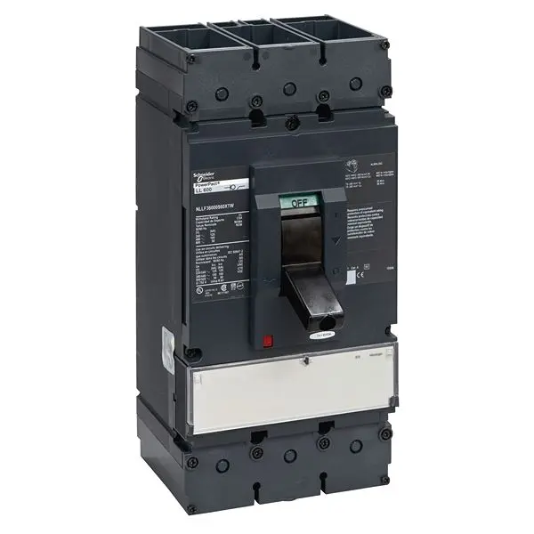 Produktfoto 1 von Schneider Electric PowerPact PowerPact Elektronischer Schutzschalter 240V 3, 600A Feststehend 25 kA, Typ C L. 340 mm x