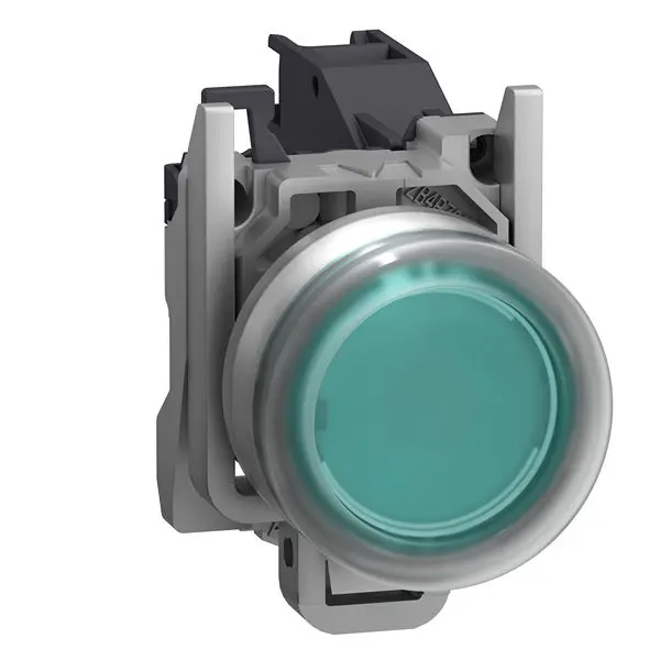 Produktfoto 1 von Schneider Electric Harmony XB4 Druckschalter Grün Federrückstellung Durchsteckmontage Ø 22.5 mm, 1 Schließer / 6A 415 V