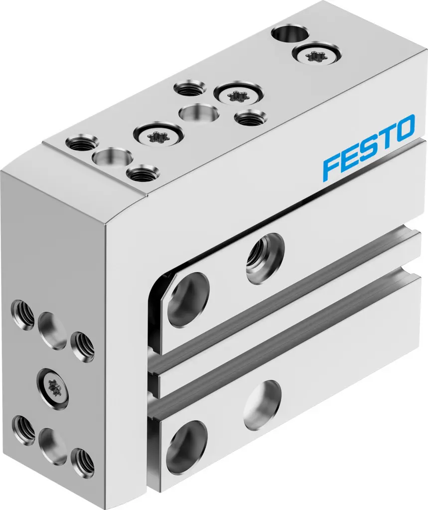 Produktfoto 1 von Festo DGSS DGSS-10-15-E1A Pneumatik-Führungszylinder 15 mm Doppeltwirkend, Bohrung Ø 10 mm bis 8 bar