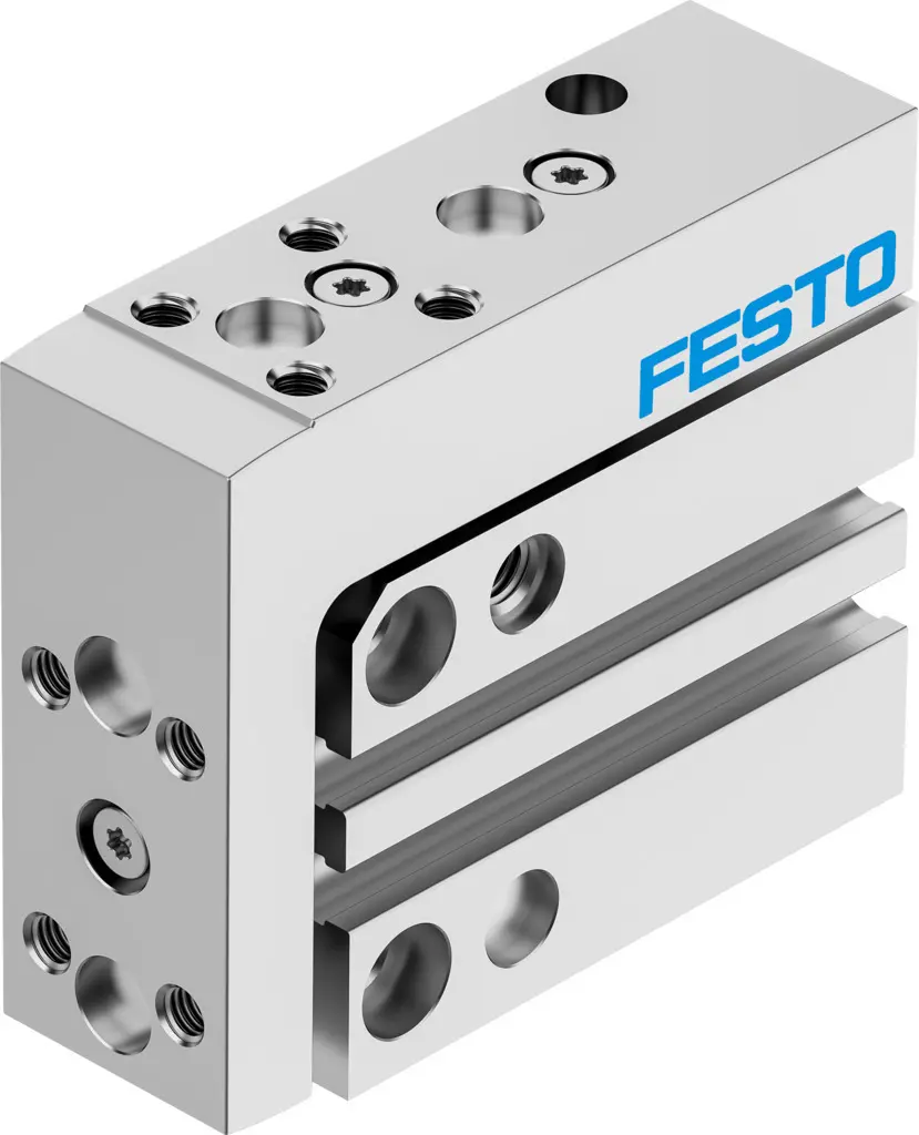 Produktfoto 1 von Festo DGSS DGSS-6-10-E1A Pneumatik-Führungszylinder doppeltwirkend mit Kugellager, Bohrung Ø 6mm / Hub 10mm