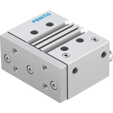 Produktfoto 1 von Festo DFM DFM-63-50-P-A-GF-F1A Pneumatik-Führungszylinder 50 mm Doppeltwirkend, Bohrung Ø 63 mm bis 1 Mpa