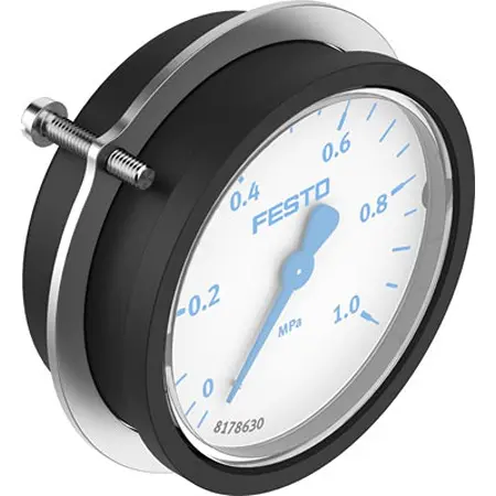 Produktfoto 1 von Festo Typ G Manometer 68 mm 10 bar → 0 bar ABS Gehäuse G 1/4