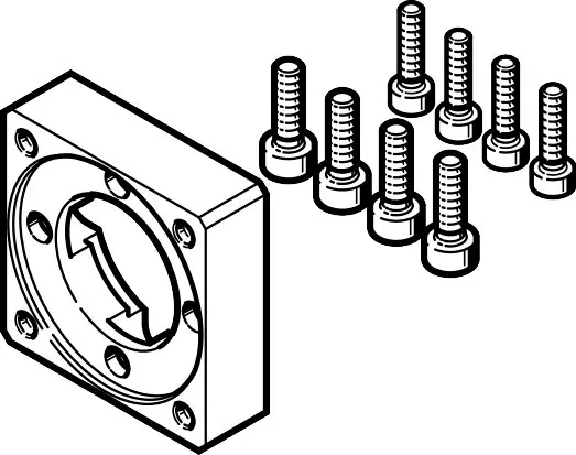 Produktfoto 1 von Festo EAMF Flansch EAMF-A-28D-28M Motorzubehör