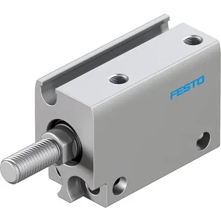Produktfoto 1 von Festo ADN ADN-S-10-10-A-A-F1A, M3 Pneumatik-Kompaktzylinder doppeltwirkend, Bohrung Ø 10mm / Hub 10mm