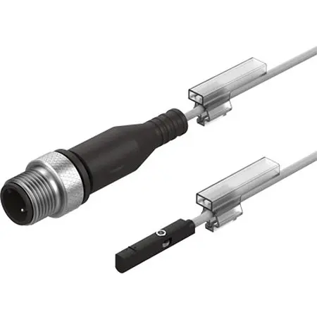 Produktfoto 1 von Festo SMT-Serie 3-L-M12, SMT-10M-PS-24V-E-0 30 V dc Näherungssensor LED Signalleuchten, IP65, IP68