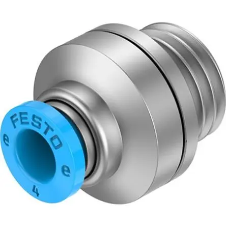Produktfoto 1 von Festo NPQE-DK, NPQE-DK-G18-Q4-F1A-P10, Pneumatischer Anschluss Hochlegierter Edelstahl, Nitrilkautschuk (NBR), POM,
