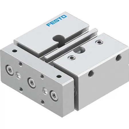 Produktfoto 1 von Festo DFM DFM-12-10-P-A-GF-F1A Pneumatik-Führungszylinder 10 mm Doppeltwirkend, Bohrung Ø 12 mm bis 1 Mpa