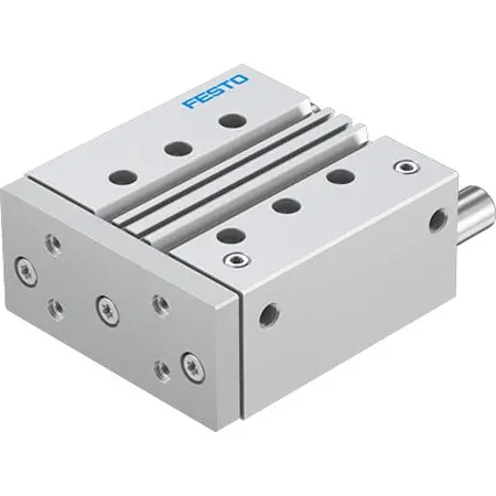 Produktfoto 1 von Festo DFM DFM-63-100-P-A-GF-F1A Pneumatik-Führungszylinder 100 mm Doppeltwirkend, Bohrung Ø 63 mm bis 1 Mpa