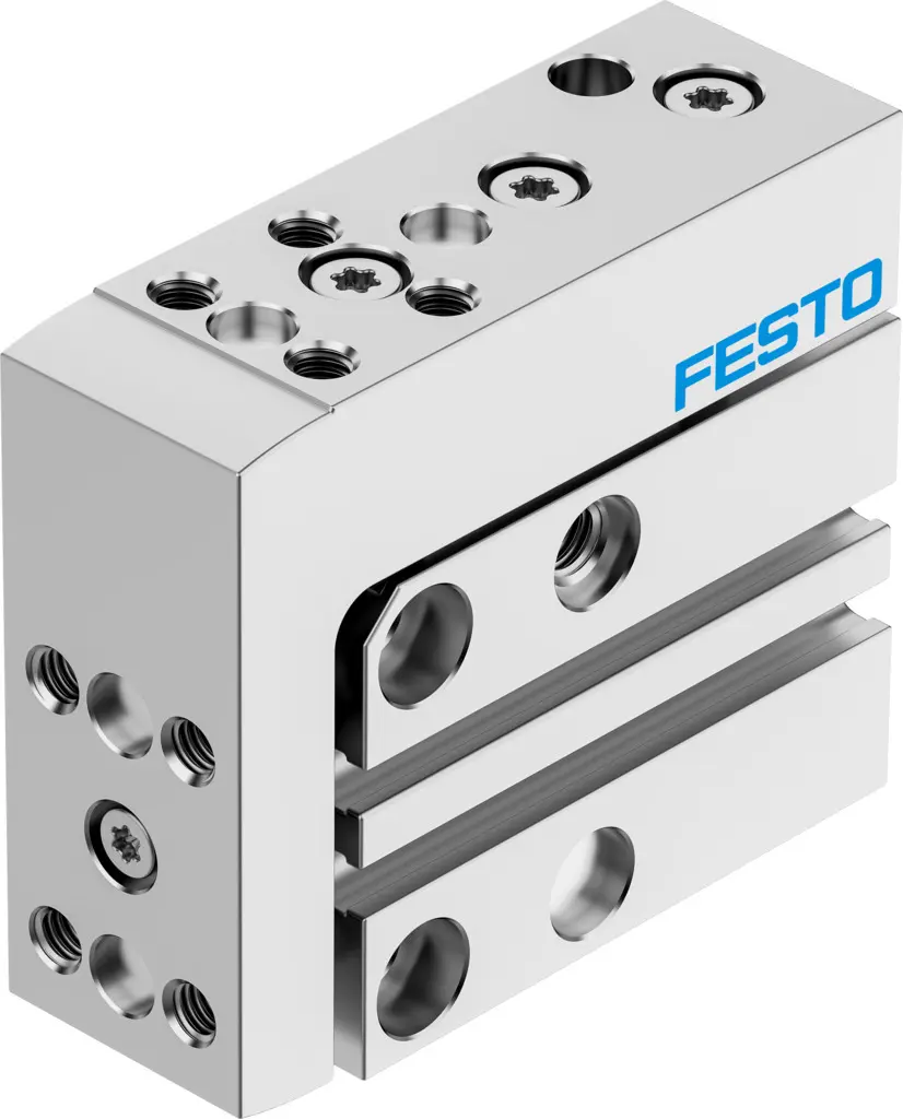 Produktfoto 1 von Festo DGSS DGSS-10-10-E1A Pneumatik-Führungszylinder 10 mm Doppeltwirkend, Bohrung Ø 10 mm bis 8 bar