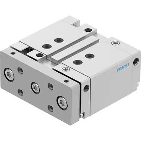 Produktfoto 1 von Festo DFM DFM-40-25-B-PPV-A-GF Pneumatik-Führungszylinder 25 mm Doppeltwirkend, Bohrung Ø 40 mm bis 1 Mpa