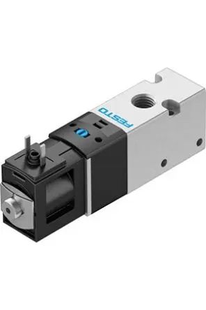 Produktfoto 1 von Festo 3/2, Monostabil, Geschlossen VUVS Pneumatisches Magnetventil, Elektrisch-betätigt 24V
