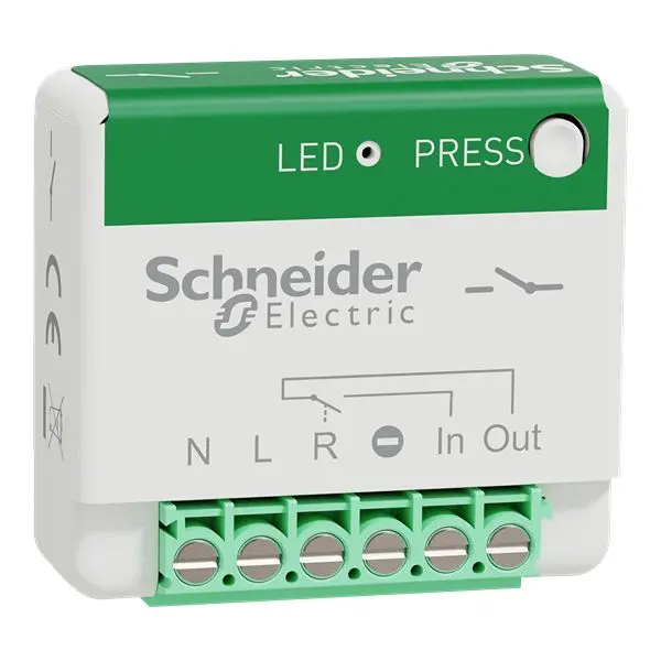 Produktfoto 1 von Schneider Electric Odace Blind- und Rollensteuerschalter Weiß 10 A T. 20 mm H. 41 mm B. 45 mm IP20