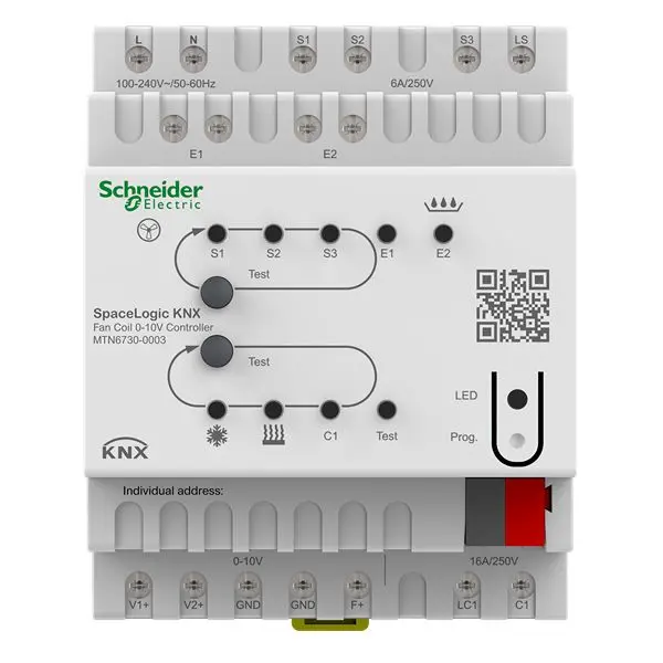 Produktfoto 1 von Schneider Electric KNX Druckschalter DIN-Hutschiene / 6A 240 V ac, IP20