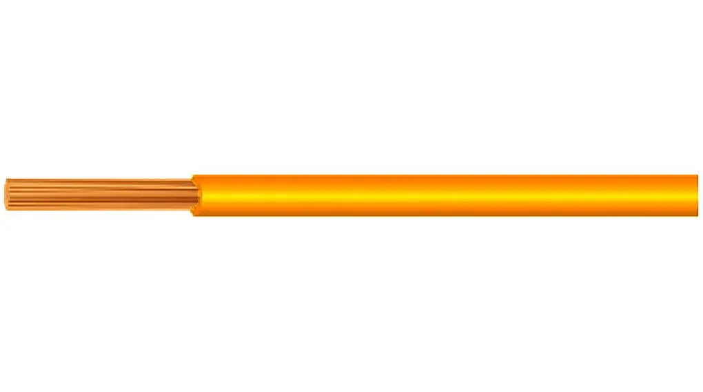Produktfoto 1 von Huber+Suhner Einzeladerleitung 0,75, 18 AWG 100m Gelb Polyolefin vernetzt isoliert