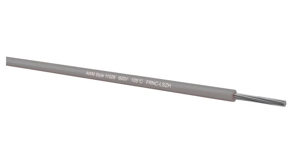 Produktfoto 1 von Kabeltronik Einzeladerleitung 0,22 mm², 24 AWG 250m Grau MPPE isoliert 24/7 mm Litzen