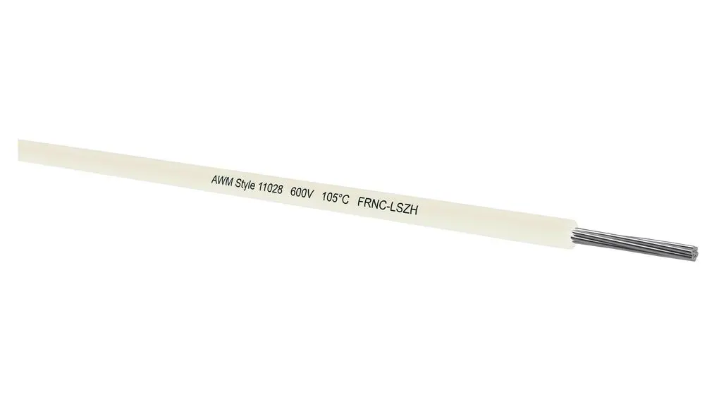 Produktfoto 1 von Kabeltronik Einzeladerleitung 0,56 mm2, 20 AWG 250m Weiß MPPE isoliert 20/7 mm Litzen