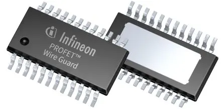 Produktfoto 1 von Infineon Leistungsschalter-IC Netzschalter, Hochspannungsseite High-Side 2-Pin 1 Ausg. PG-TSDSO-24