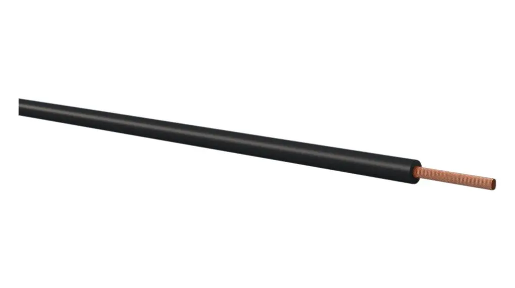 Produktfoto 1 von Kabeltronik Einzeladerleitung 0,14 mm², 26 AWG 100m Schwarz PVC isoliert 72 X 0,05 mm Litzen