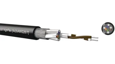 Produktfoto 1 von Kabeltronik MOBIL HIGHFLEX Cat7 Cat7-Kabel, 100 m, Schwarz S/FTP Geschirmt, Aussen ø 7.3 mm Außen-ø , Polyvinylchlorid