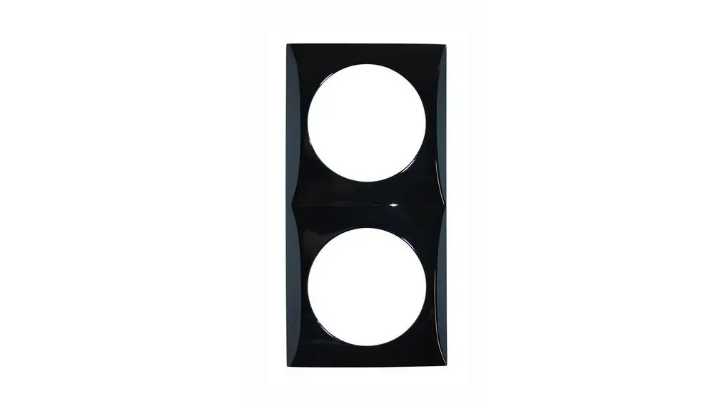 Produktfoto 1 von Berker Rahmen Schwarz Kunststoff 2 Ausbrüche H. 119 mm B. 59.5 mm