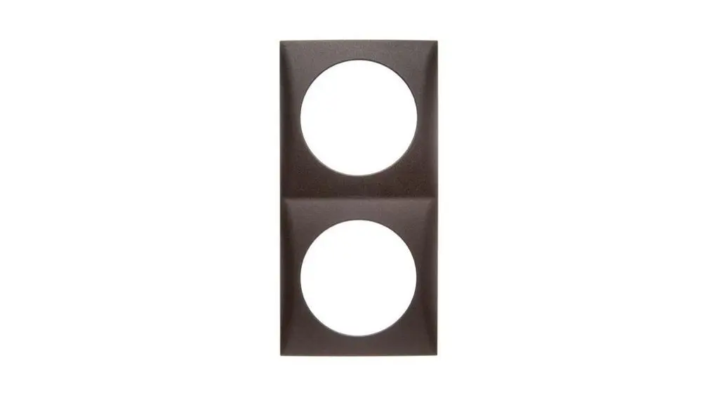 Produktfoto 1 von Berker Rahmen Braun Kunststoff 2 Ausbrüche H. 119 mm B. 59.5 mm