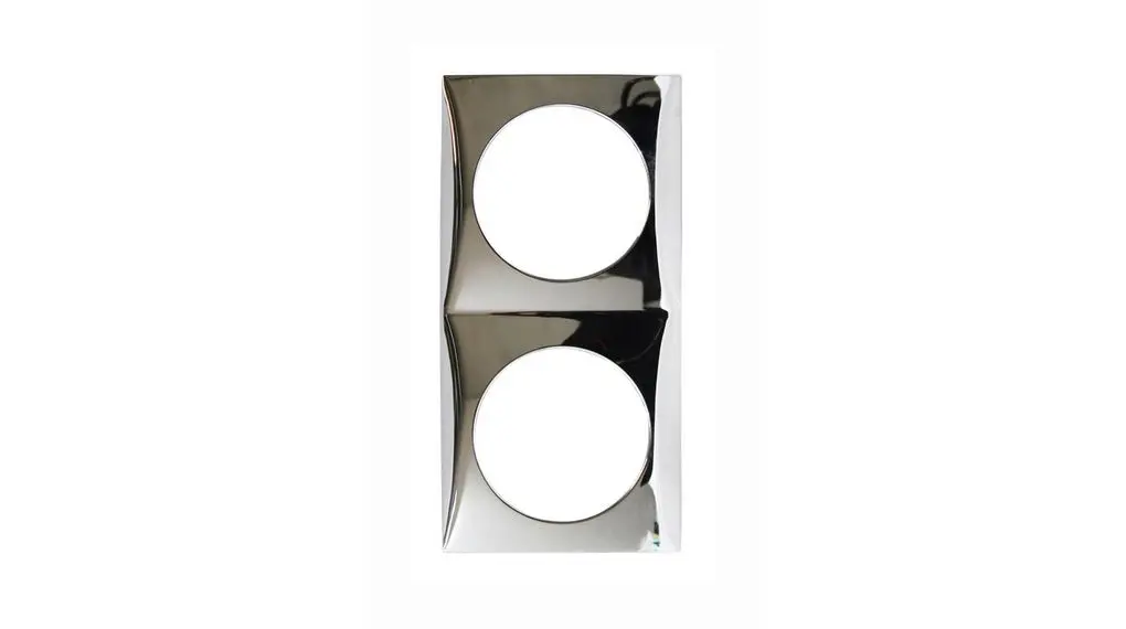 Produktfoto 1 von Berker Rahmen Silber Kunststoff 2 Ausbrüche H. 119 mm B. 59.5 mm