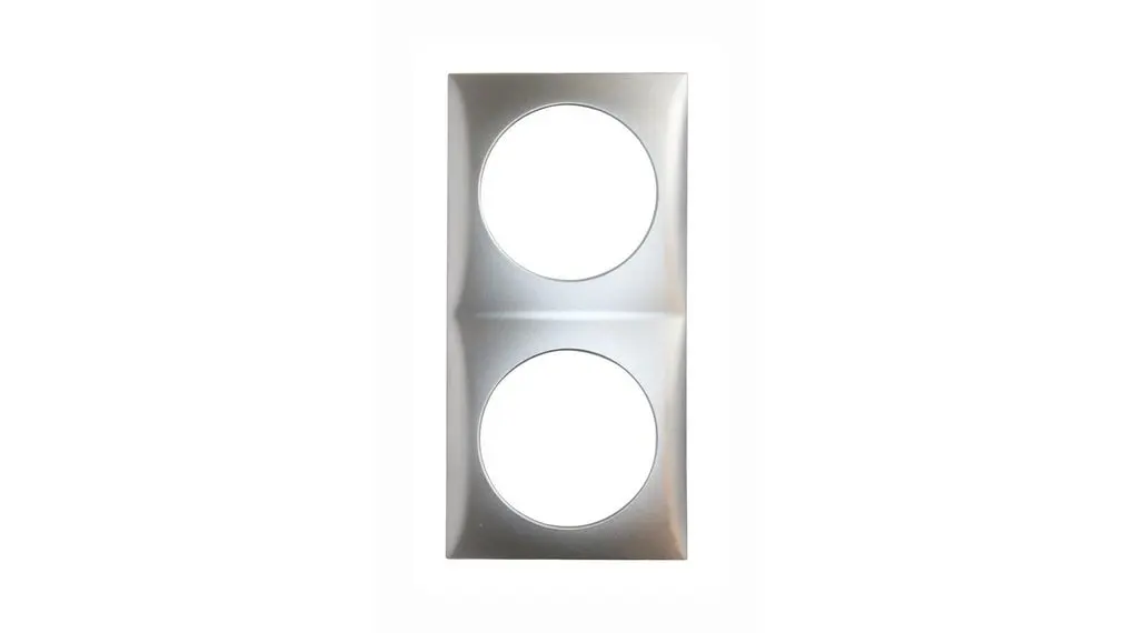 Produktfoto 1 von Berker Rahmen Silber Kunststoff 2 Ausbrüche H. 119 mm B. 59.5 mm