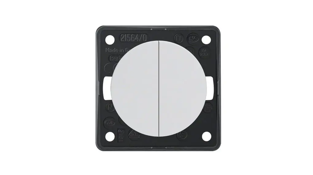 Produktfoto 1 von Berker Integro Kippschalter Belastbar, 2 Schließer / 10 A 250 V ac