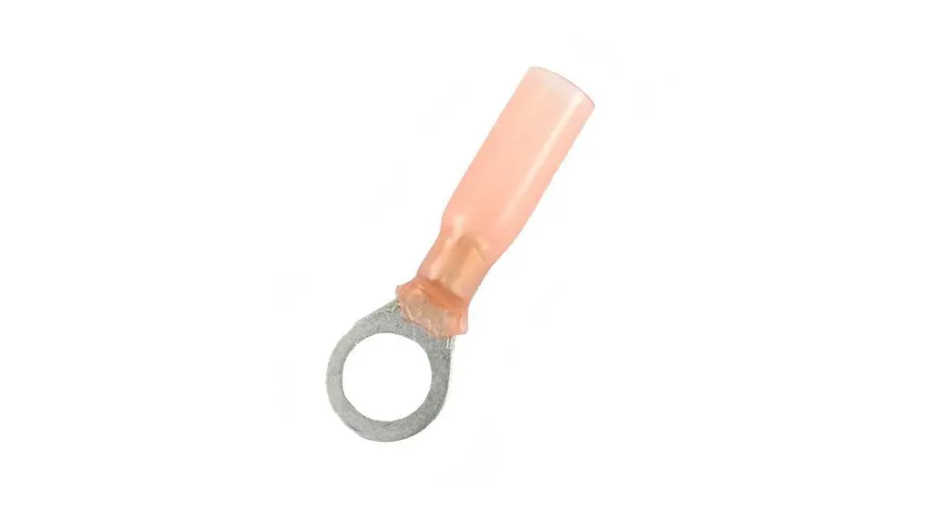 Produktfoto 1 von nVent RAYCHEM KRT Ringkabelschuh, Isoliert 22 AWG, Polyamid, Rot, 10 AWG max.AWG, aussen ø 3.81 mm, innen ø 1.4 mm, M6