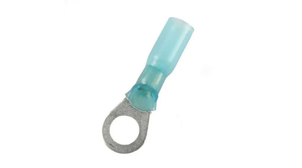 Produktfoto 1 von nVent RAYCHEM KRT Ringkabelschuh, Isoliert 22 AWG, Polyamid, Blau, 10 AWG max.AWG, aussen ø 4.45 mm, innen ø 2 mm, M6