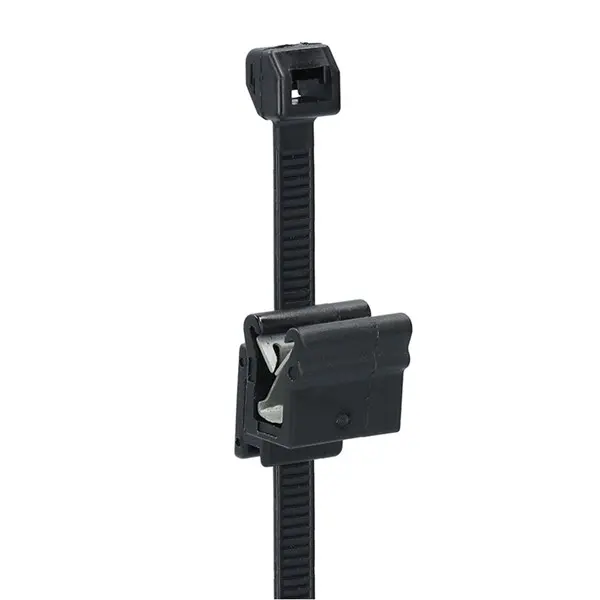 Produktfoto 1 von NEMIQ ECT Polyamid Kabelbinder Kabelbinder mit Randclip Schwarz 4.8 mm x 200 mm