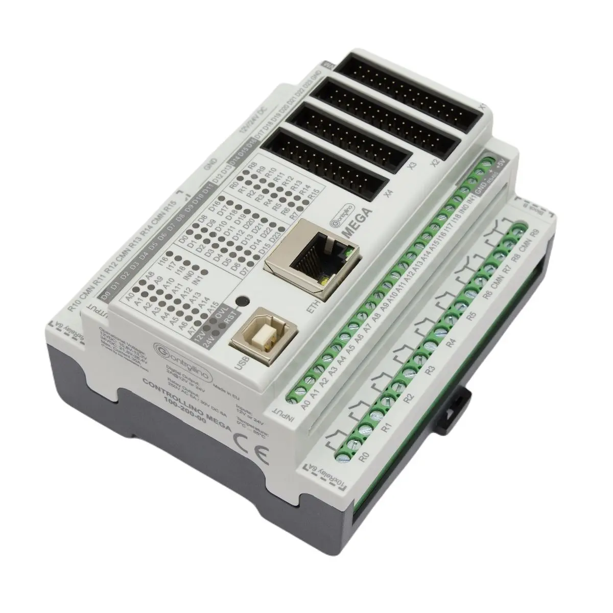Produktfoto 1 von Controllino Controllino MEGA Controller, 21 Eing. Relais Ausg.Typ Digital und analog Eing.Typ für Hutschiene 12 oder 24
