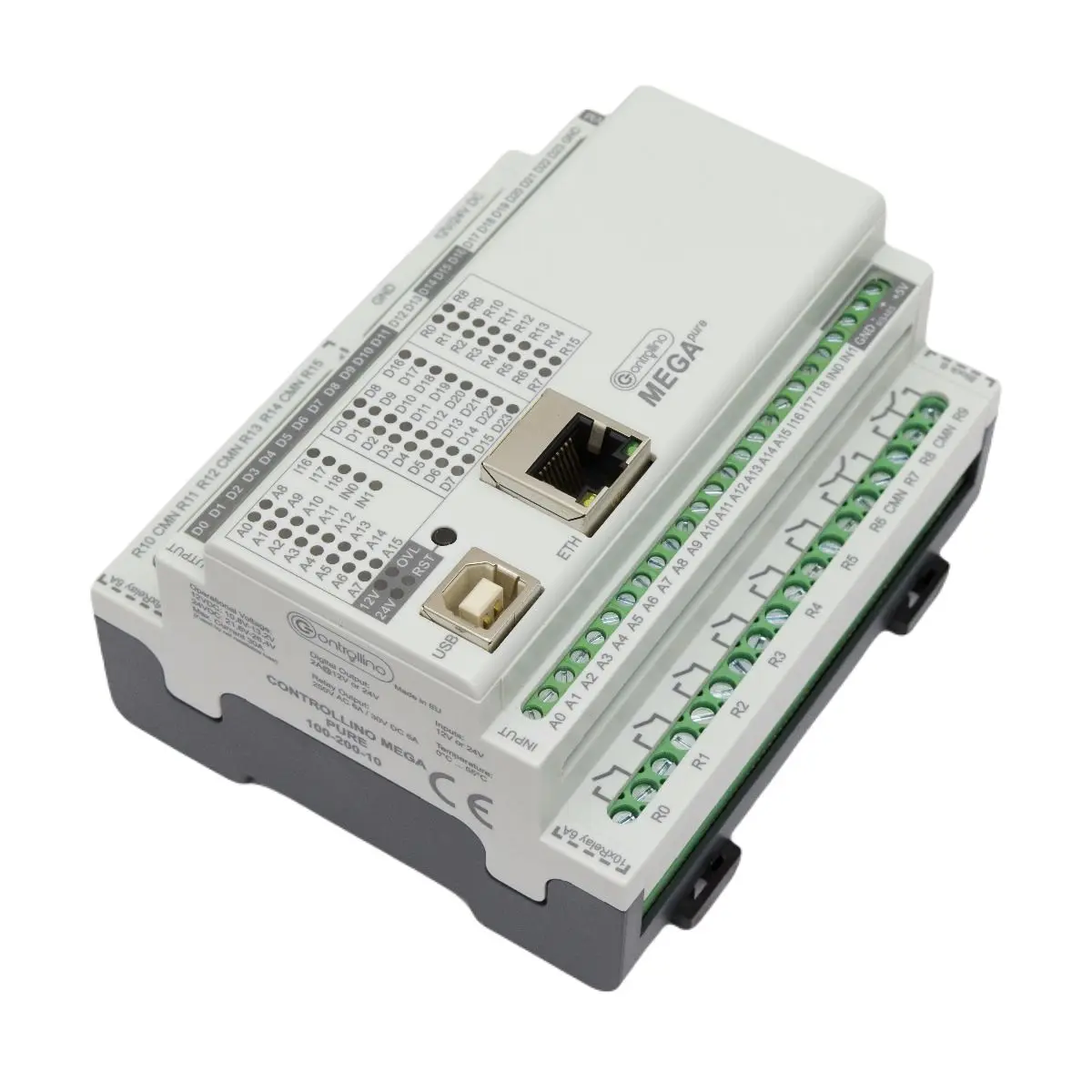 Produktfoto 1 von Controllino Controllino MEGA Rein Controller, 21 Eing. Relais Ausg.Typ Digital und analog Eing.Typ für Hutschiene 12